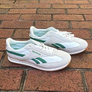 Reebok Classic White and Green Trainers